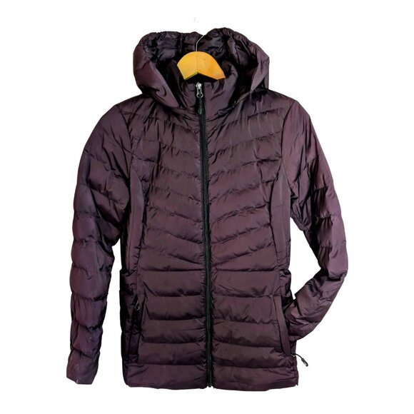 32 Degrees Jackets & Blazers - 32 Degrees Heat Hooded Puffer Jacket | Acai Berry, Size Small, Lightweight